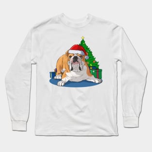 English Bulldog Merry Christmas Long Sleeve T-Shirt